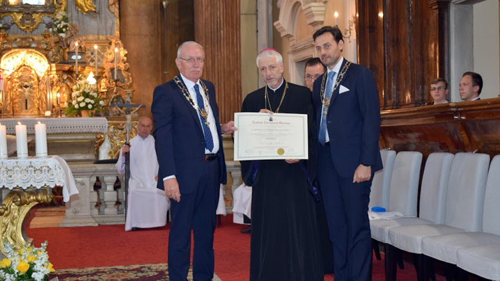 Vizita la Cluj a Cardinalului Francesco Monterisi, la inaugurarea Filialei clujene a Academiei Internaționale Mauriziana