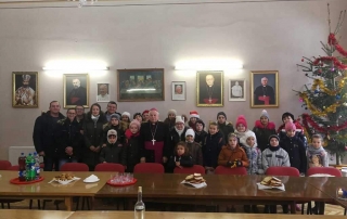 Colindători la Palatul Episcopal din Lugoj