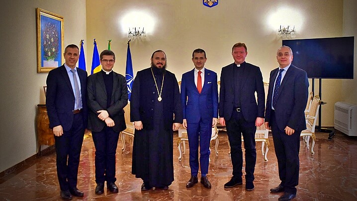 Întâlnirea ambasadorului României cu responsabilii cultelor creștine care păstoresc comunitatea românească din Italia