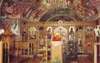 Sărbătoarea Schimbării la Față Mântuitorului, hramul Bisericii Sanctuarului Arhiepiscopal Major Schitul carmelitan Stânceni - Interiorul bisericii